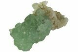 Green Fluorite with Manganese Inclusions on Quartz - Arizona #220897-1